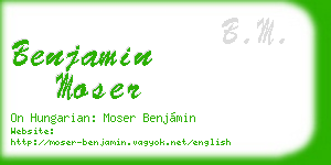 benjamin moser business card